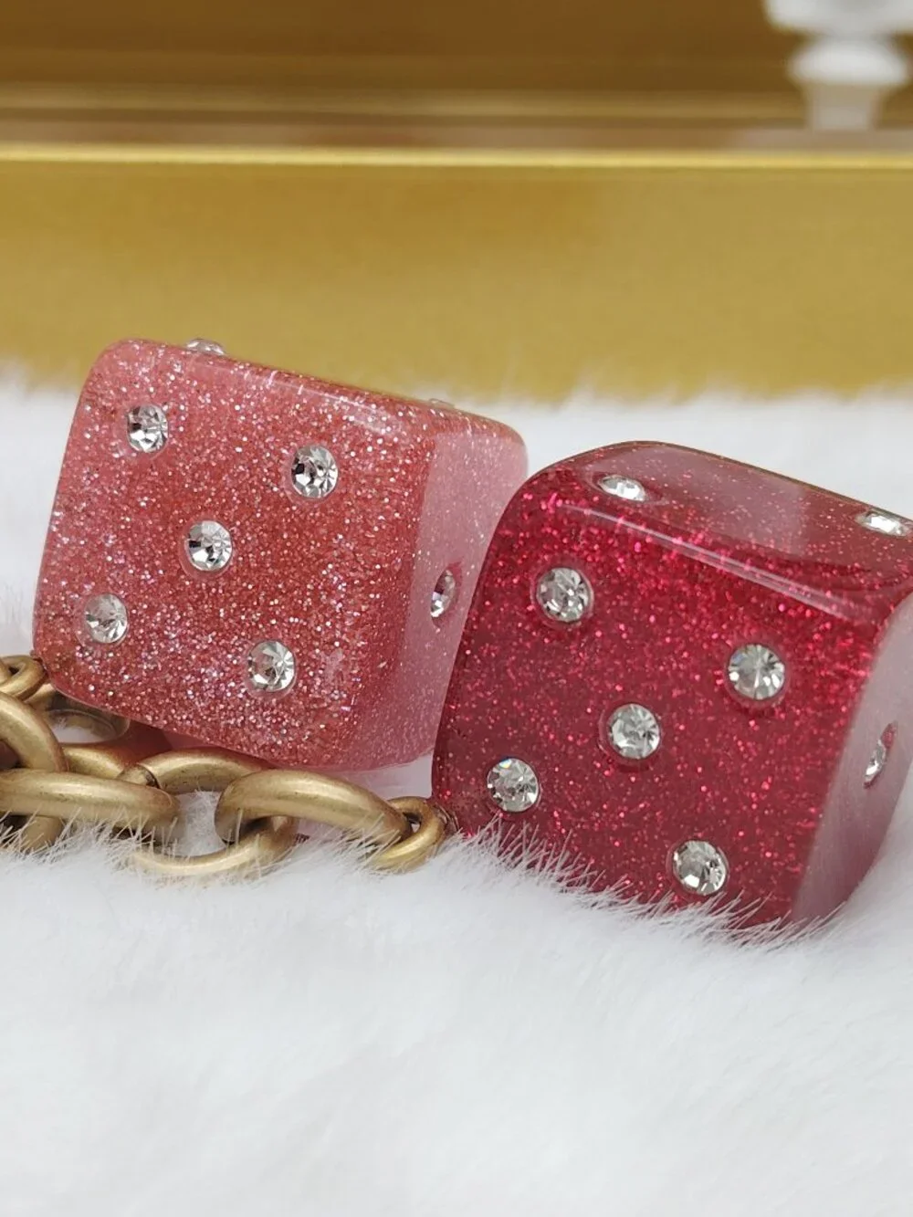 Coach Dice Bag Charm Keychain Coach Bag Accessories